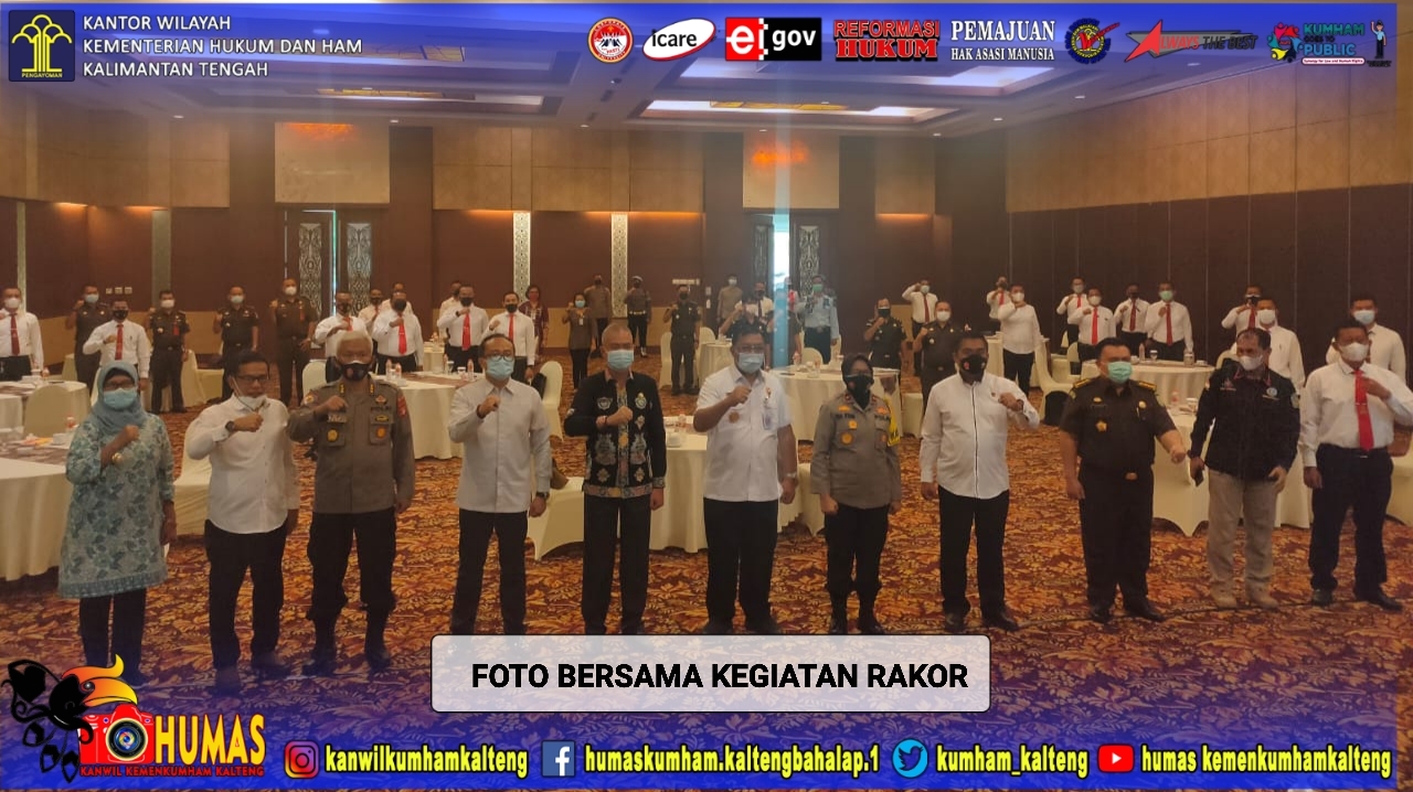 Lapas Palangka Raya Ikuti Rakor Deputi V/Kamtibnas dengan Instansi Penegak Hukum se-Provinsi Kalteng