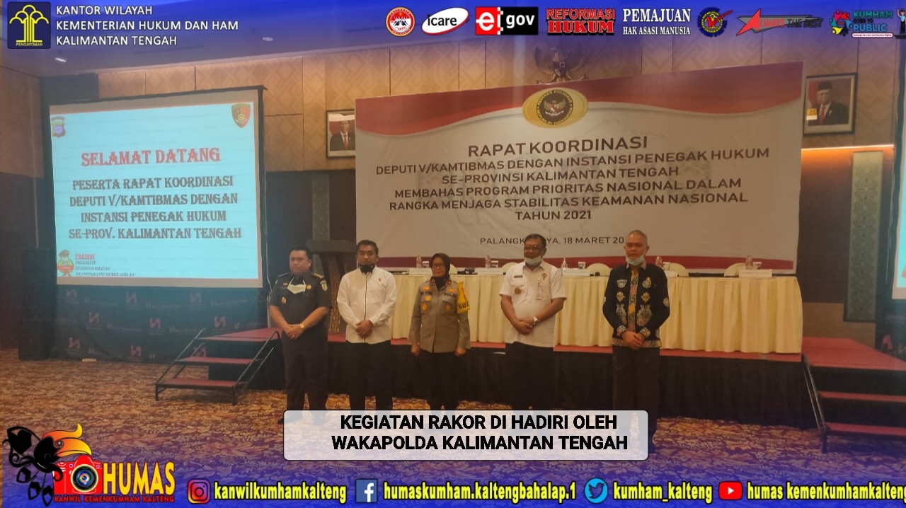 Lapas Palangka Raya Ikuti Rakor Deputi V/Kamtibnas dengan Instansi Penegak Hukum se-Provinsi Kalteng