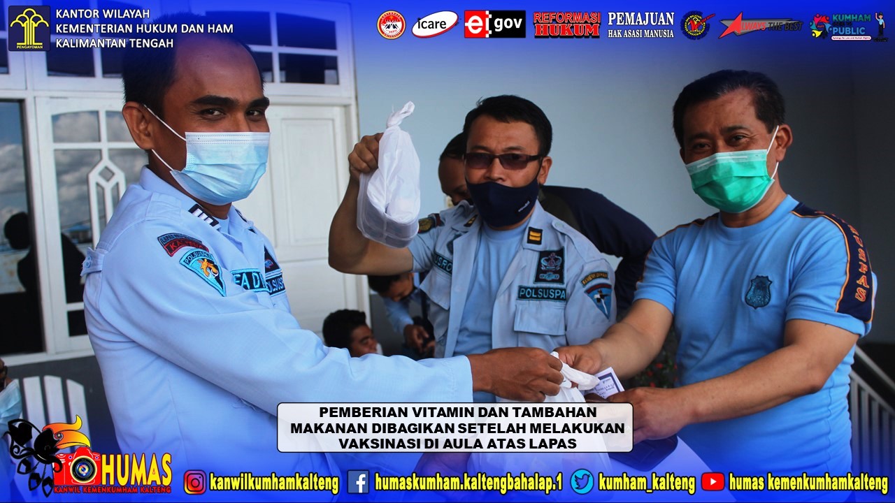 Tingkatkan Imunitas Tubuh, Lapas Palangka Raya Bagikan Paket Sehat Kepada Para Pegawai