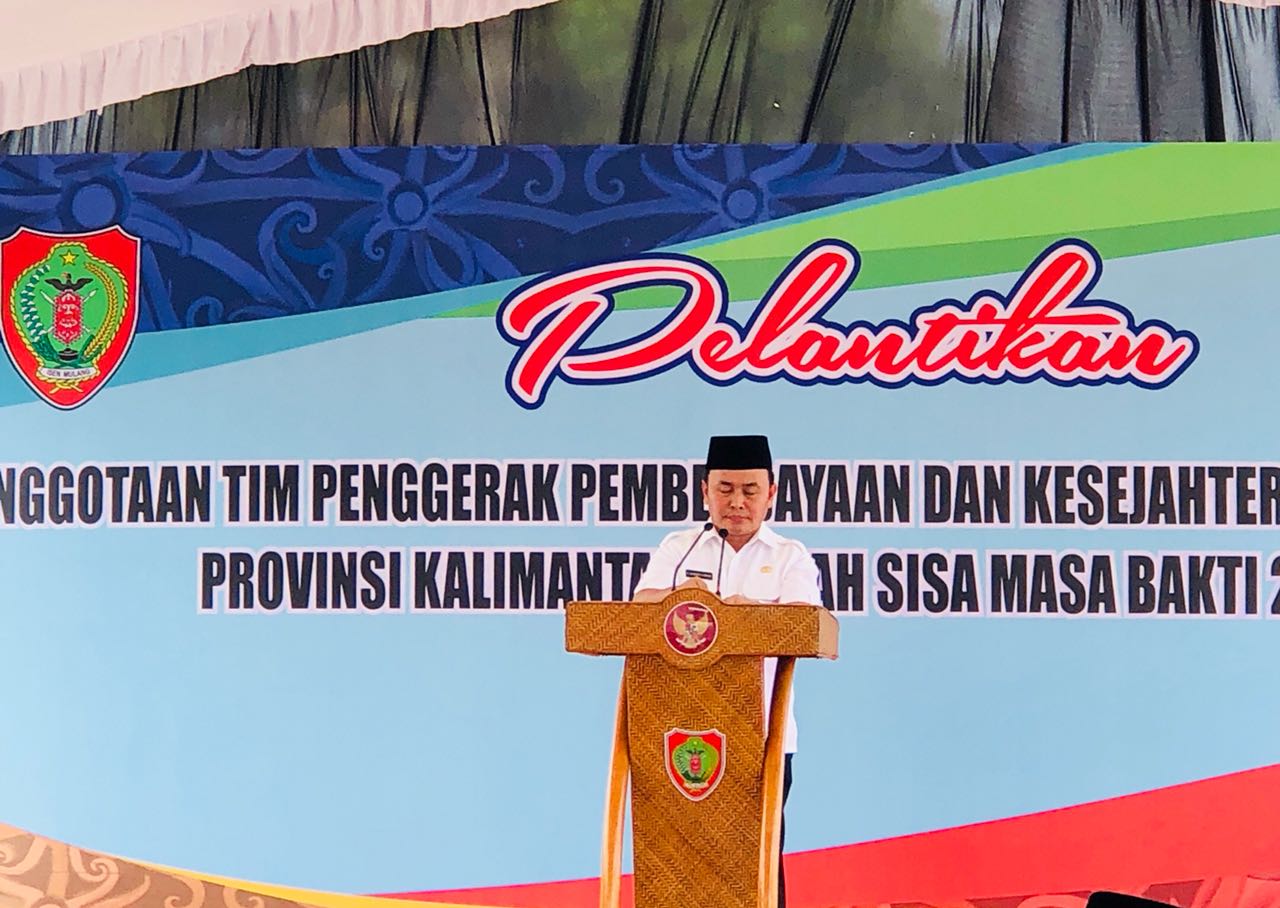 Gubernur Melantik Anggota Tim Pengerak PKK Provinsi Kalteng sisa masa bakti 2016-2021