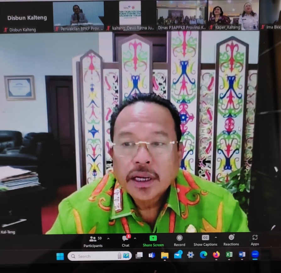 Dukung Percepatan Penurunan Stunting, Sekda Nuryakin ikuti Entry Meeting Evaluasi Akselerasi Penurunan Stunting Tahun 2024 Prov. Kalteng