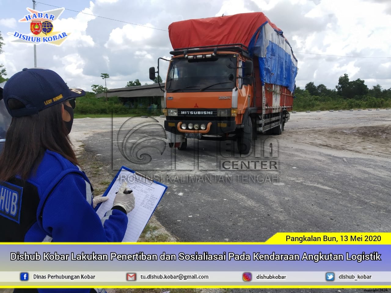 Dishub Kobar Lakukan Penertiban dan Sosialisasi Pada Kendaraan Angkutan Logistik Antar Pulau