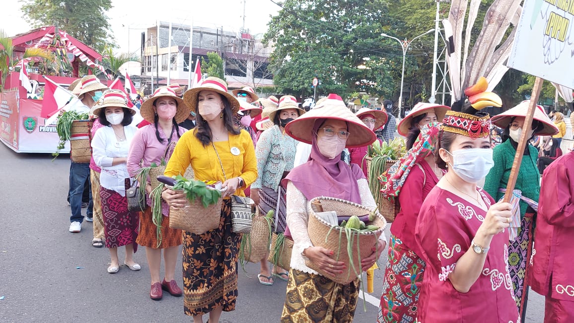Turut Meriahkan Karnaval FBIM 2022, Dinas Ketahanan Pangan Prov. Kalteng Kampanyekan `Kenyang Tak Harus Makan Nasi`