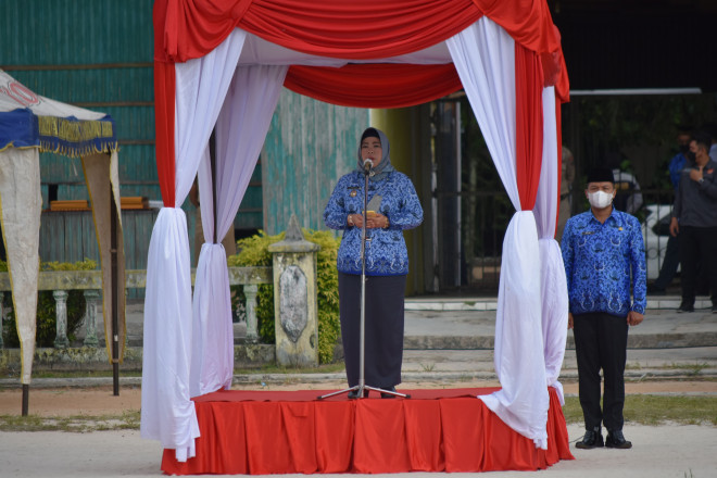 Pemkab Kobar Gelar Apel Gabungan dan Halal Bihalal dengan Seluruh ASN 