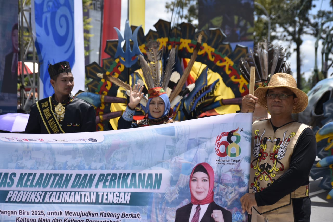 Dislutkan Kalteng Tampil Memukau di Karnaval Budaya FBIM 2025, Usung Tema Pangan Biru dan Semangat Persatuan Laut dan Budaya