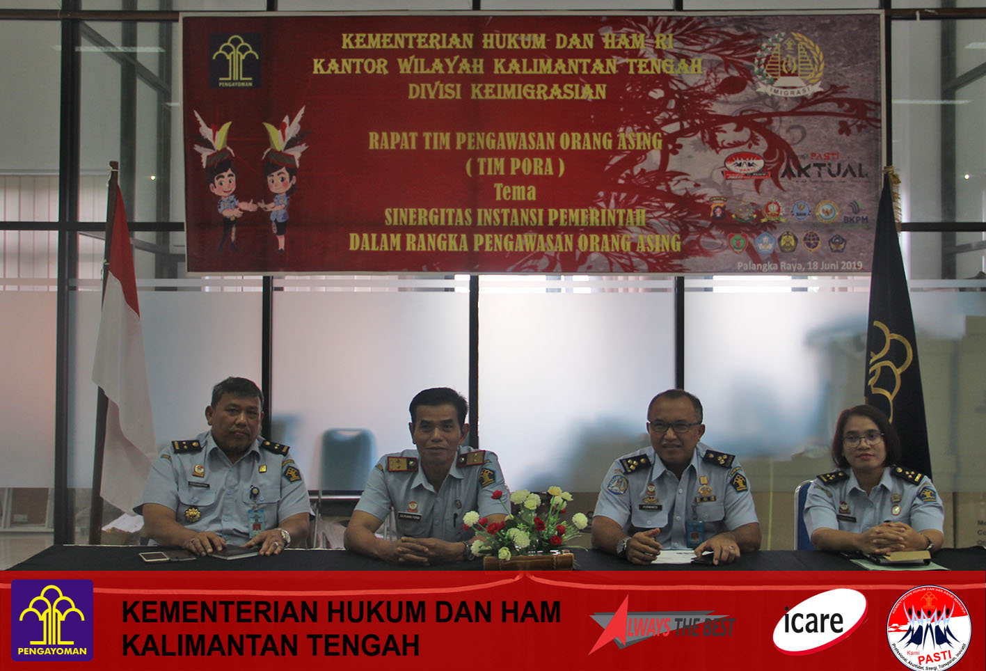 Kakanwil Pimpin Rakor Tim Pengawasan Orang Asing  (Timpora) Kalteng