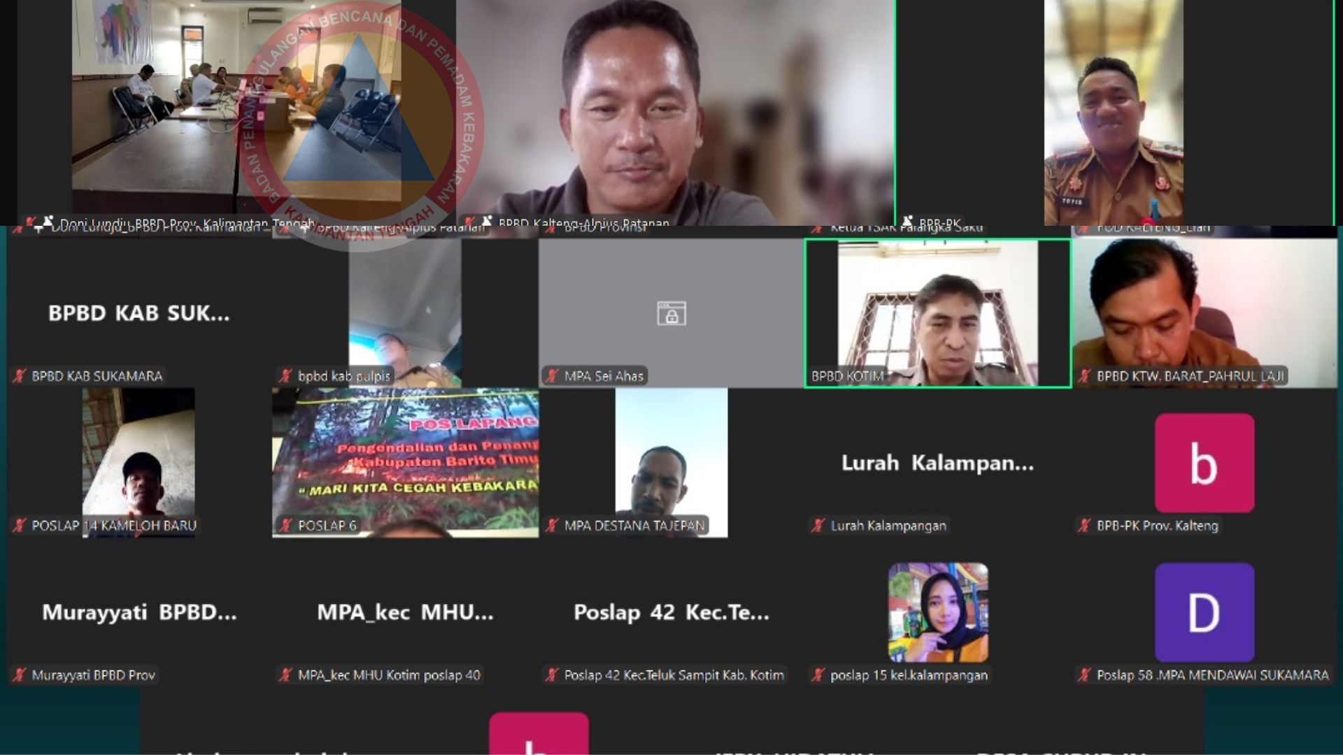 BPBPK Prov. Kalteng Adakan Rapat Perencanaan Posko Satgas Pengendalian Karhutla