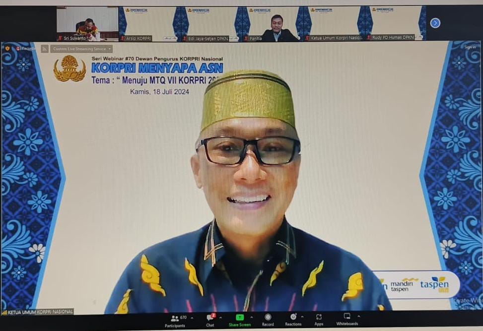 Asisten Adum Sri Suwanto Paparkan Persiapan MTQ ke-VII KORPRI Tingkat Nasional Tahun 2024 di Provinsi Kalteng