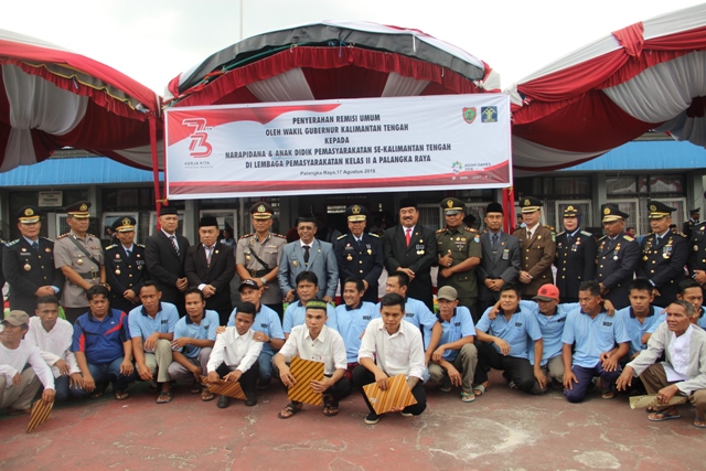 Pimpin Upacara Dan Serahkan Remisi 17 Agustus, Wakil Gubernur Kalteng Kasih Hadiah Uang Transport Pulang Warga Yang Bebas