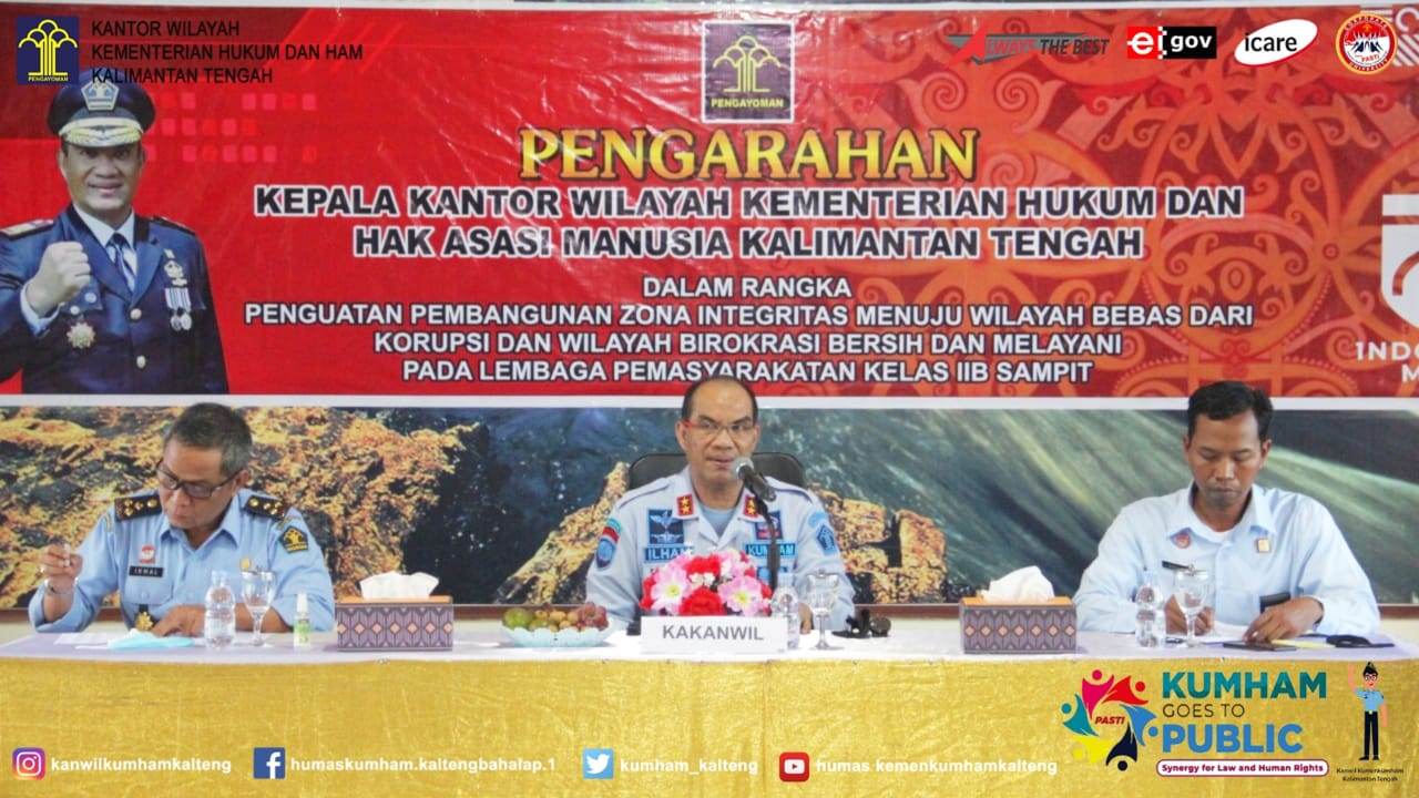 Menuju WBK Kakanwil Lakukan Penguatan Pembangunan Zona Integritas Di Lapas Kelas IIB Sampit