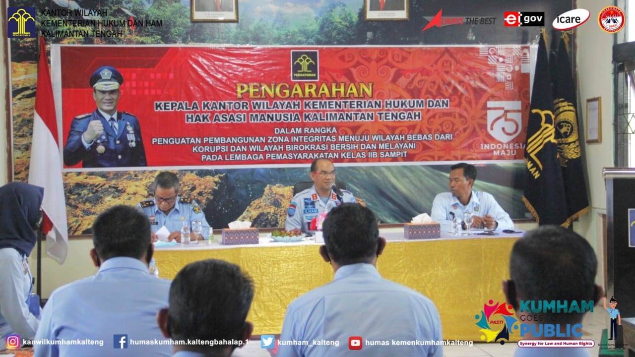 Menuju WBK Kakanwil Lakukan Penguatan Pembangunan Zona Integritas Di Lapas Kelas IIB Sampit