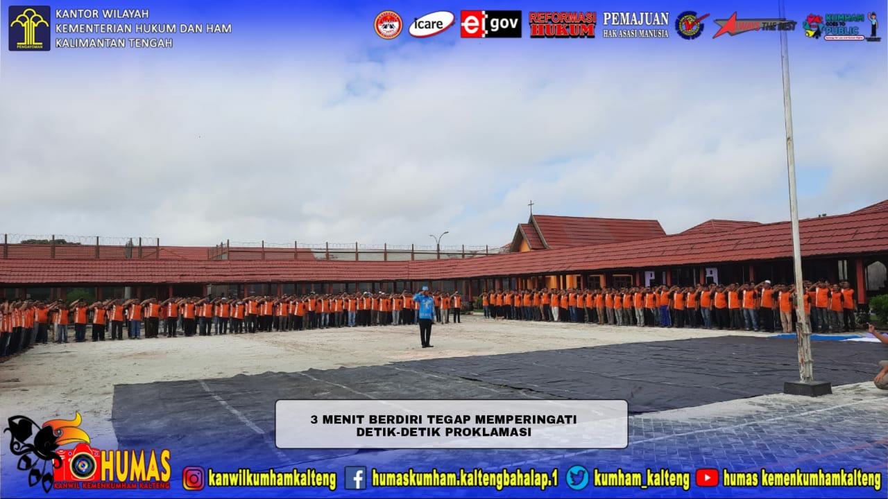 Detik-Detik Proklamasi, WBP Lapas Narkotika Kasongan 3 Menit Berdiri Tegap