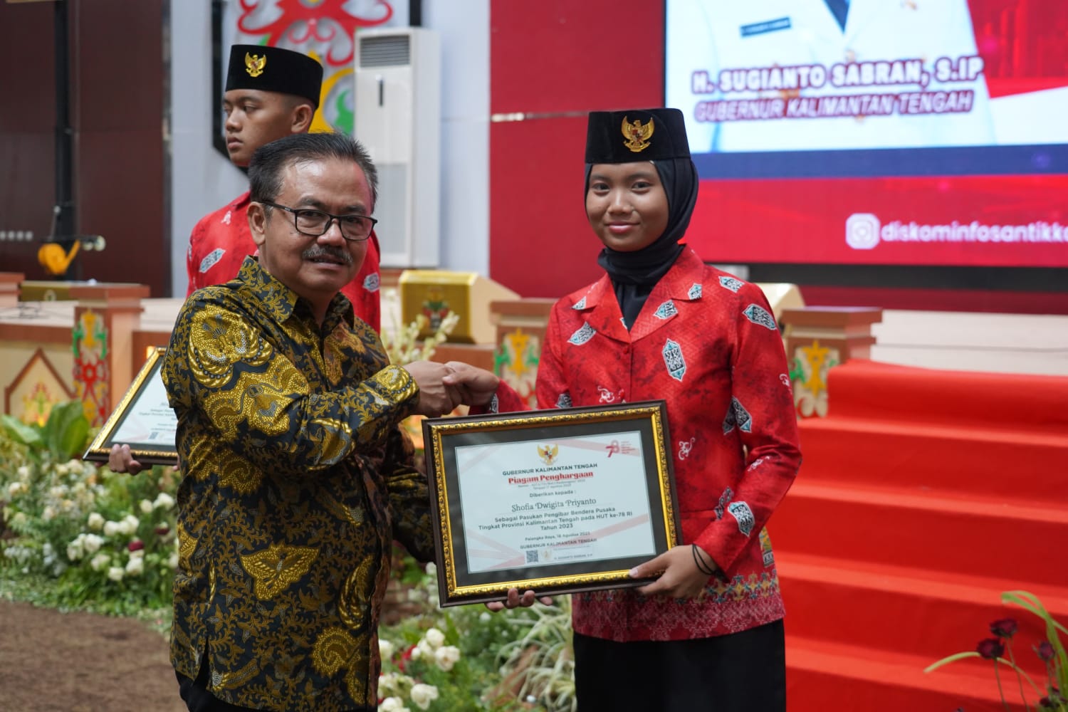 Sahli Gubernur Herson B Aden Resmi Tutup Kegiatan Pemusatan Pendidikan dan Pelatihan Paskibraka Provinsi Kalteng Tahun 2023