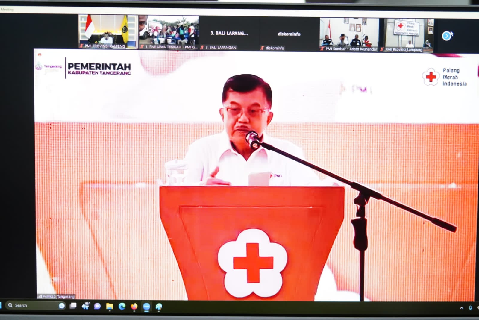 Sekda Nuryakin Hadiri Upacara Peringatan HUT PMI ke-78 Secara Virtual