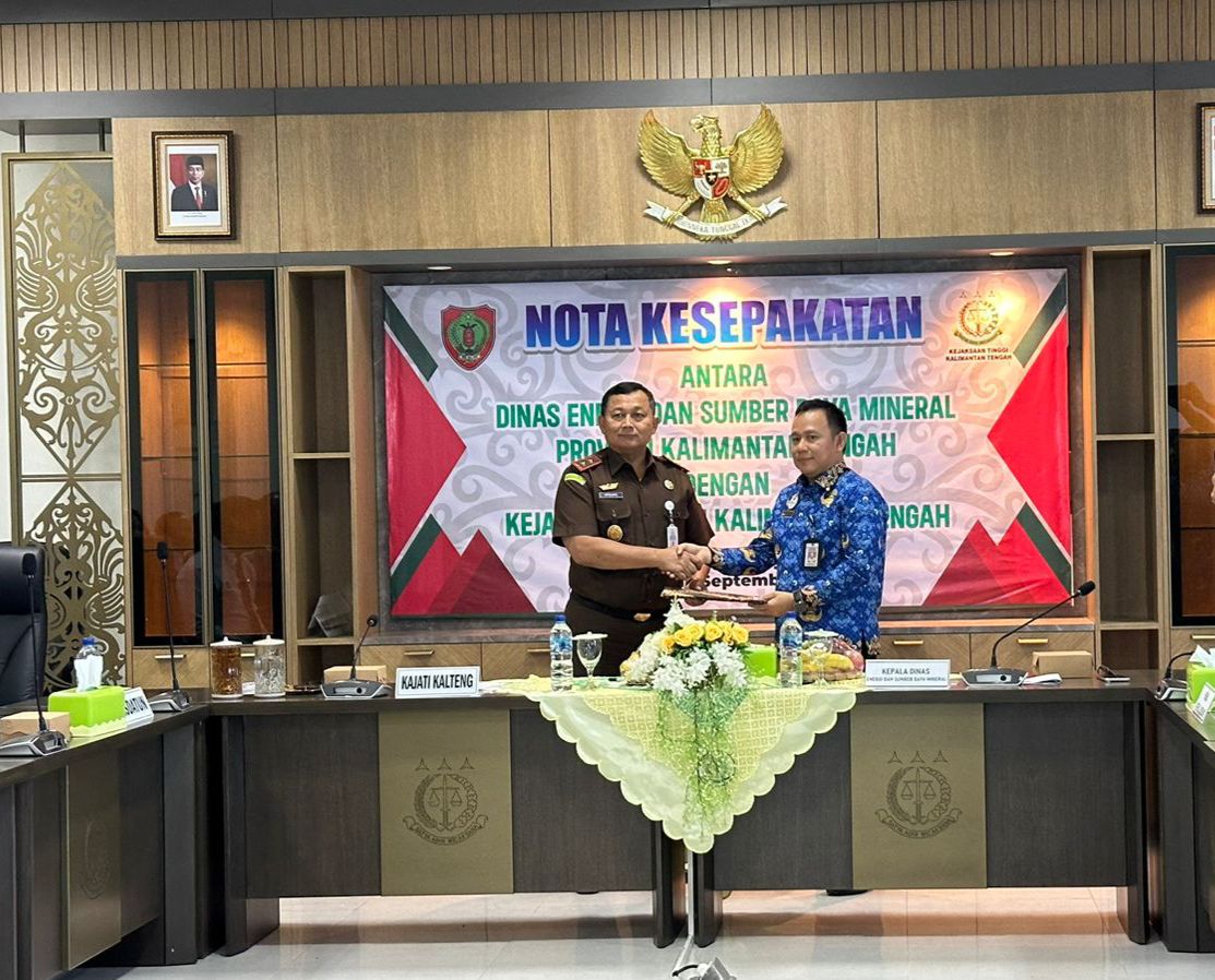 Dinas ESDM Prov. Kalteng Tandatangani Nota Kesepakatan dengan Kejaksaan Tinggi Kalimantan Tengah