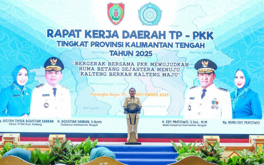 Gubernur Agustiar Sabran Buka Rakerda Kader PKK Provinsi Kalteng 2025