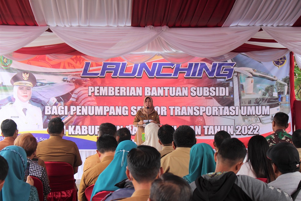 Pemkab Melalui Dinas Perhubungan Barsel Melaunching Pemberian Bantuan Subsidi Bagi Penumpang Transportasi Umum