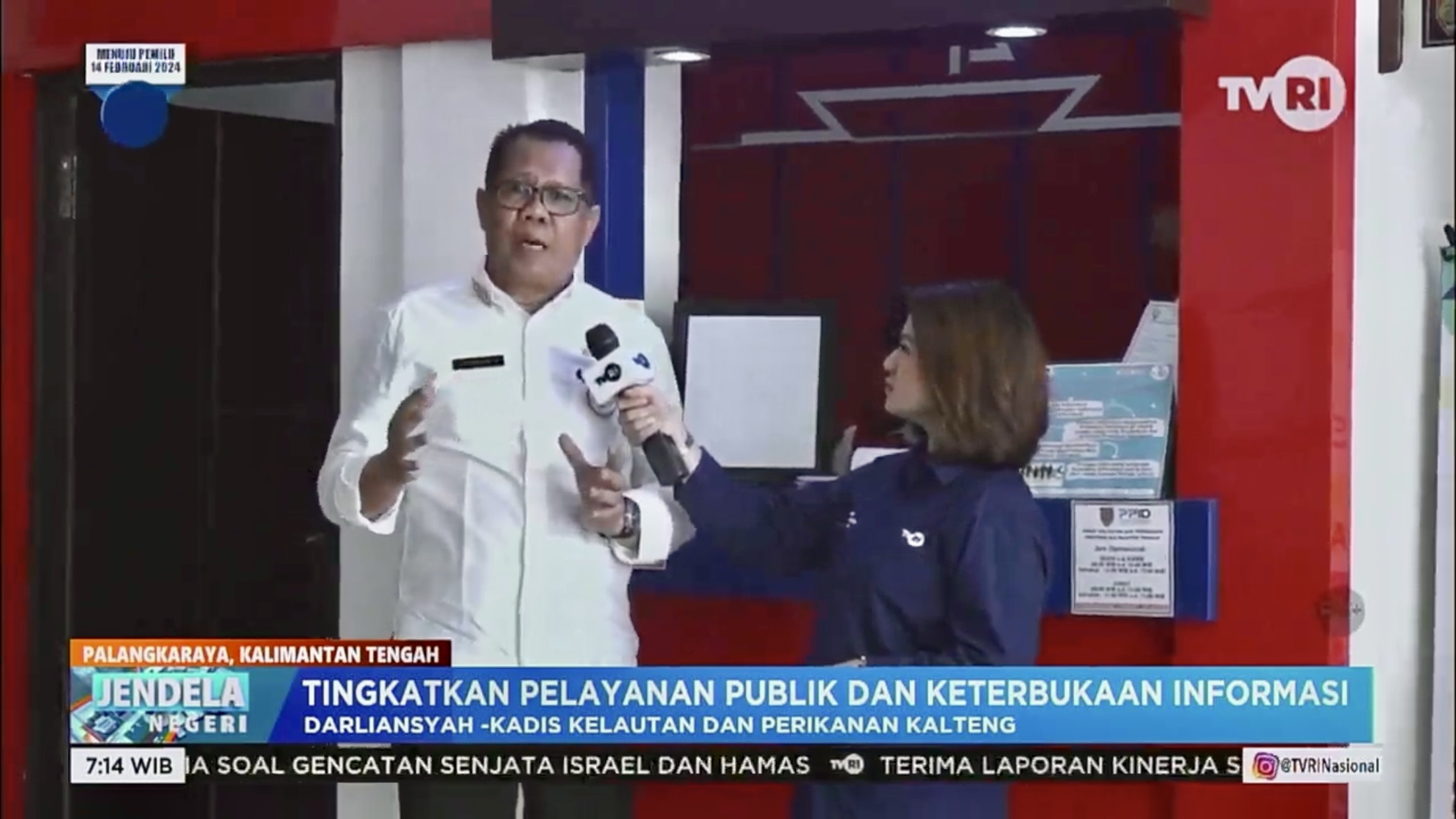 Kepala Dislutkan Prov. Kalteng Sampaikan Inovasi Layanan Informasi Publik pada Program Jendela Negeri TVRI Nasional