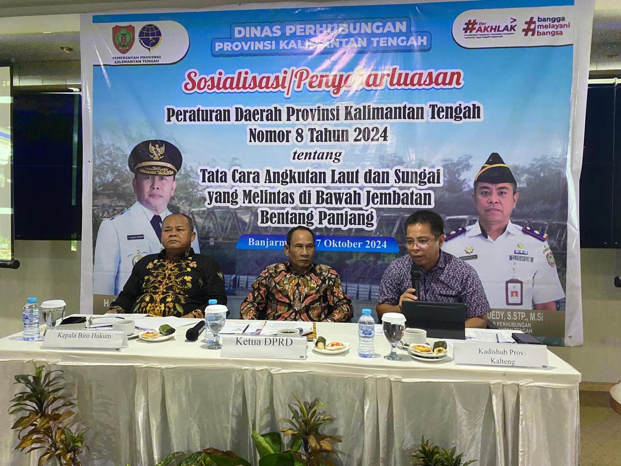 Dinas Perhubungan Prov. Kalteng Selenggarakan Sosialisasi Peraturan Daerah Provinsi Kalimantan Tengah Nomor 8 Tahun 2024