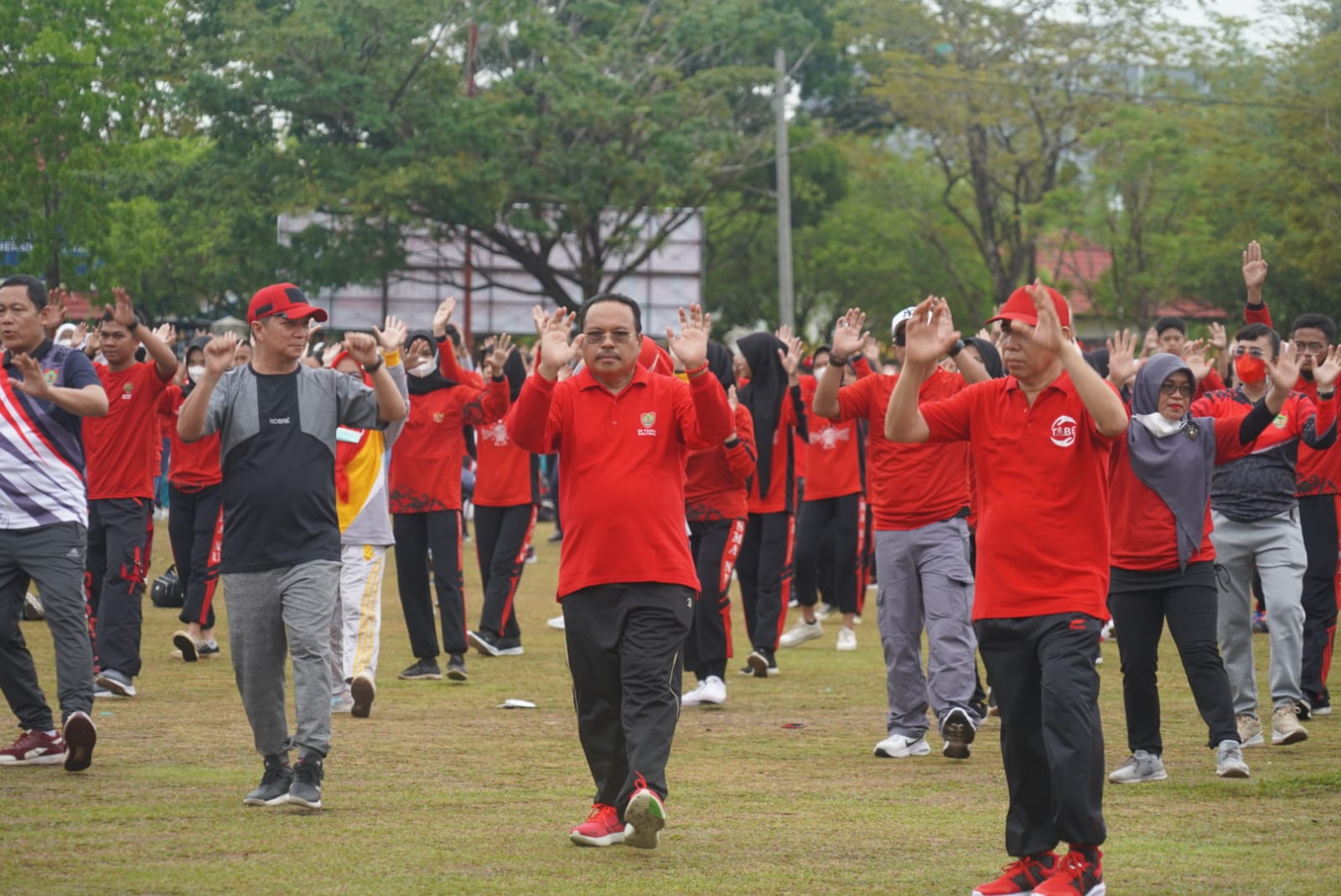 Sambut Hari Jadi KORPRI ke-51, Pemprov. Kalteng Gelar Senam Bersama