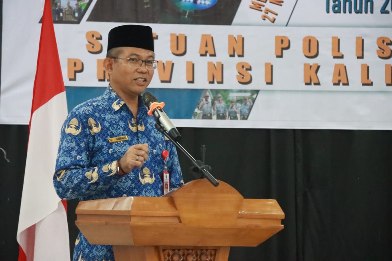 Plh Sahli Gubernur Bidang Pemkumpol Akhmad Husain Buka Rakor Satpol PP se-Kalteng