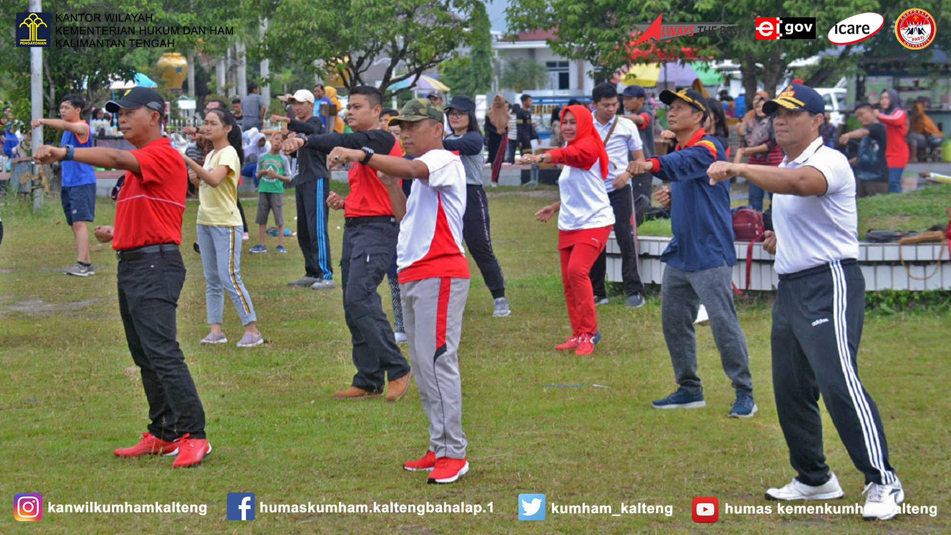 Kakanwil Ikuti Giat Senam Bersama Les Mills oleh Korem 102/Pjg