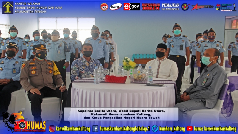 Lapas Muara Teweh Laksanakan Deklarasi Janji Kinerja Tahun 2021 dan Penandatanganan Pencanangan Pembangunan Zona Integritas menuju WBK/WBBM