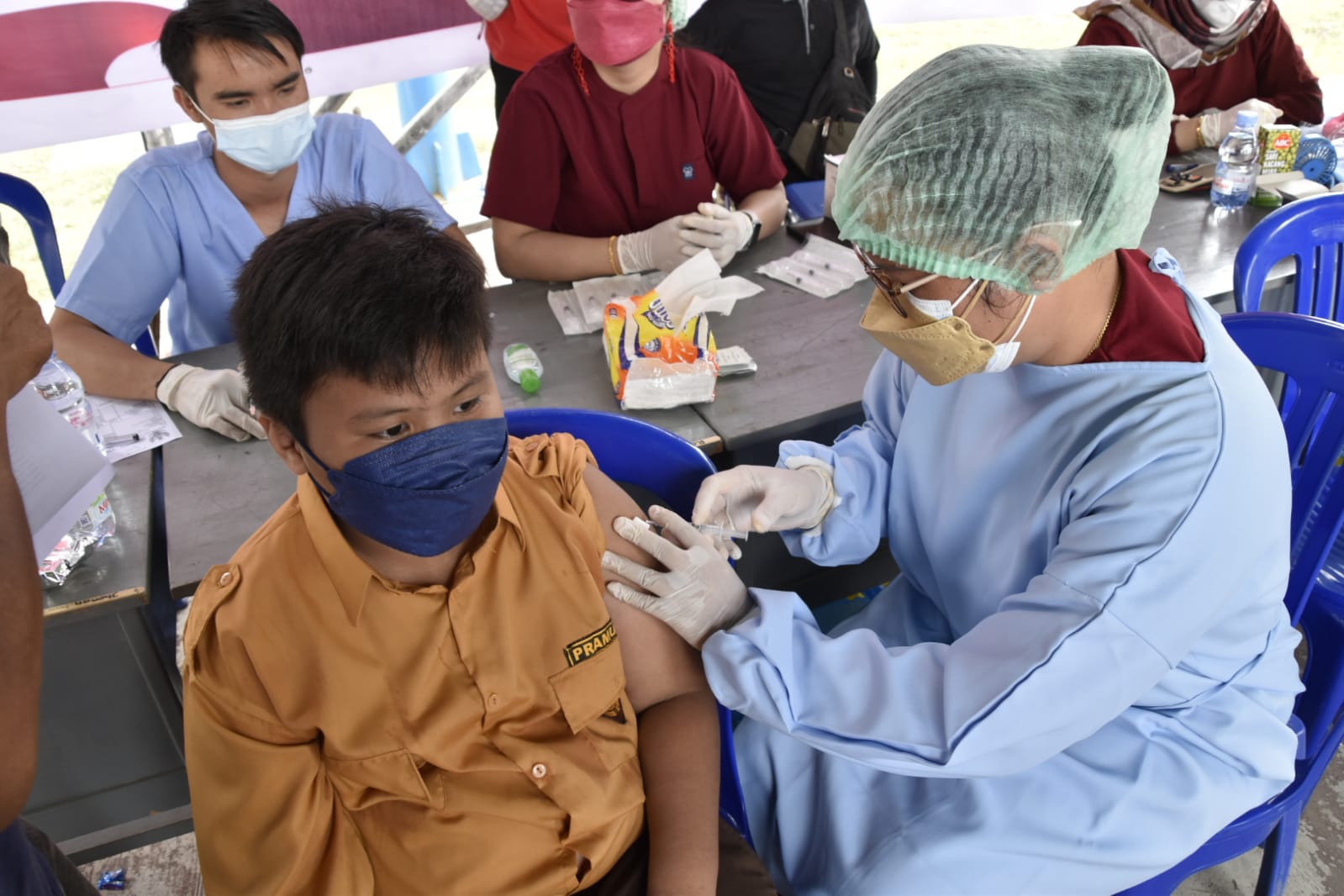 Warga Timpah Antusias ikuti Vaksin Covid-19