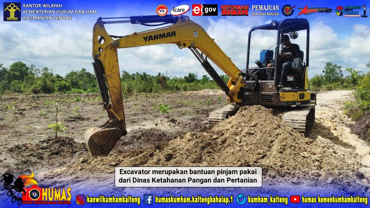 Bentuk Dukungan Pemda, Lapas Sukamara Terima Bantuan Alat Berat