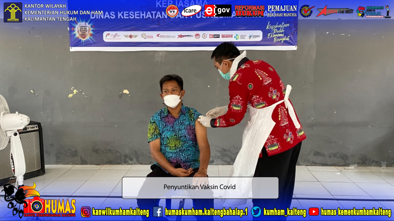 Rutan Kuala Kapuas Selenggarakan Pemberian Vaksin COVID-19 Kepada Pegawai Rutan Tahap Pertama
