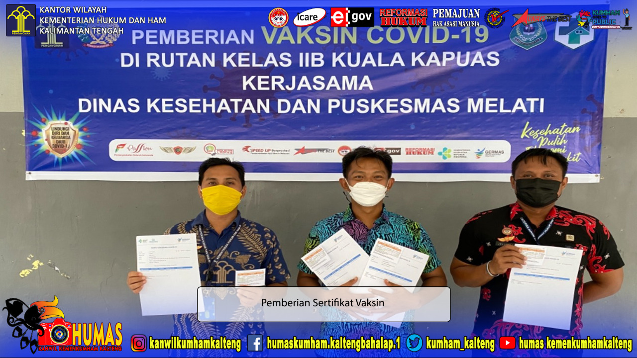 Rutan Kuala Kapuas Selenggarakan Pemberian Vaksin COVID-19 Kepada Pegawai Rutan Tahap Pertama