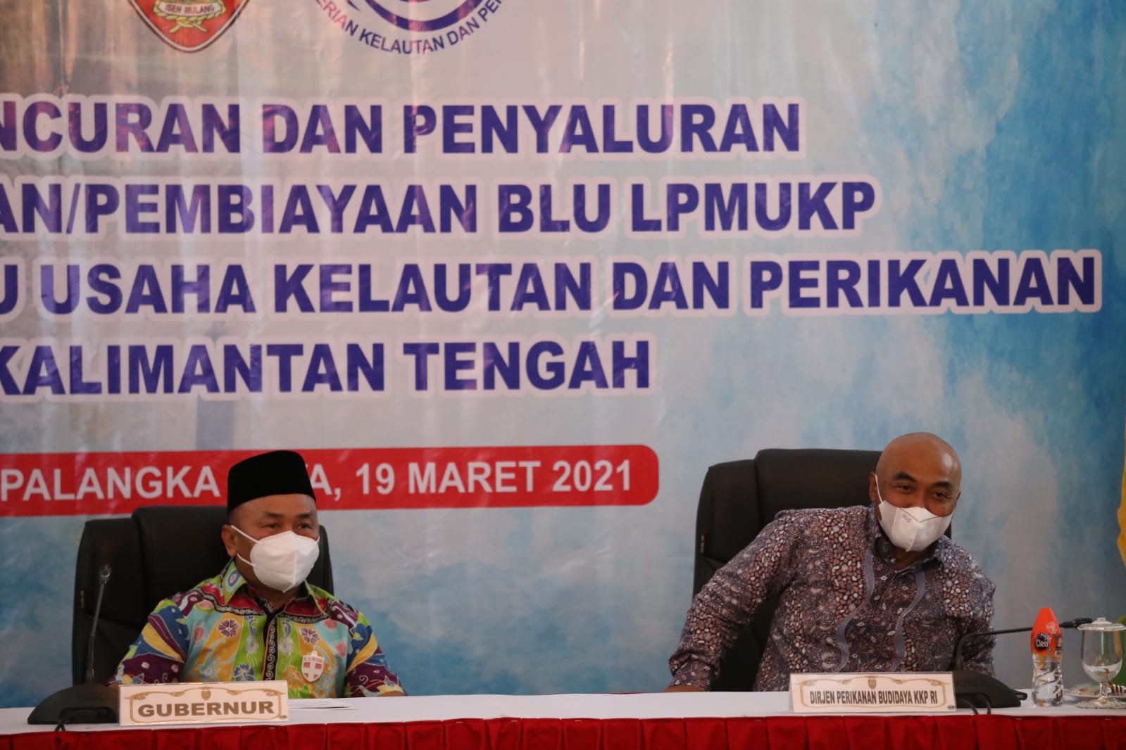 Gubernur H. Sugianto Sabran Hadiri Sekaligus Berikan Sambutan Pada Acara Peluncuran dan Penyaluran Pinjaman/ Pembiayaan BLU LPMUKP Kepada Pelaku Usaha Kelautan dan Perikanan Kalteng