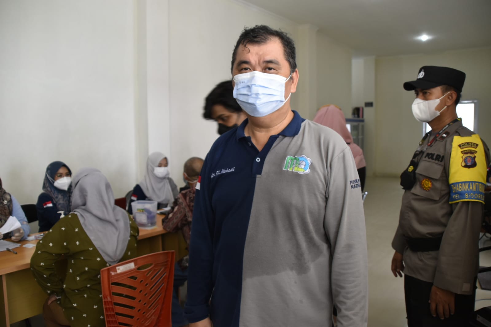Masyarakat Antusias Ikuti Vaksinasi Covid-19 di Puskesmas Madurejo Pangkalan Bun