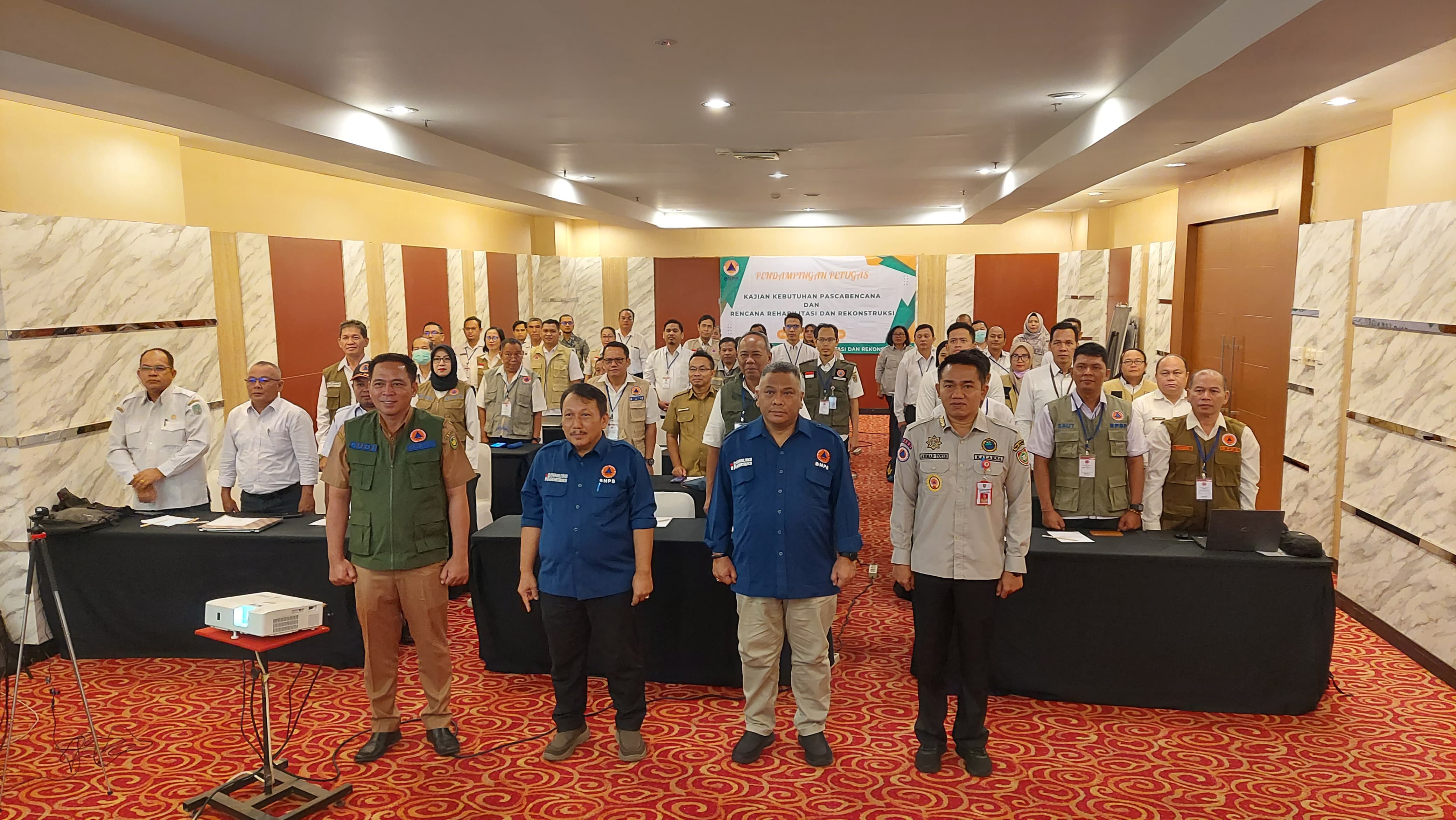 BPBPK Prov. Kalteng Ikuti Rapat Pendampingan Petugas Pengkajian Kebutuhan Pasca Bencana dan R3P