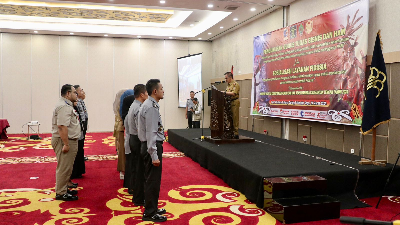 Plh. Pemkesra Herson B. Aden Harapkan Gugus Tugas Daerah Bisnis HAM Wilayah Kalteng Dapat Menjalin Kerjasama Baik dengan Pemerintah
