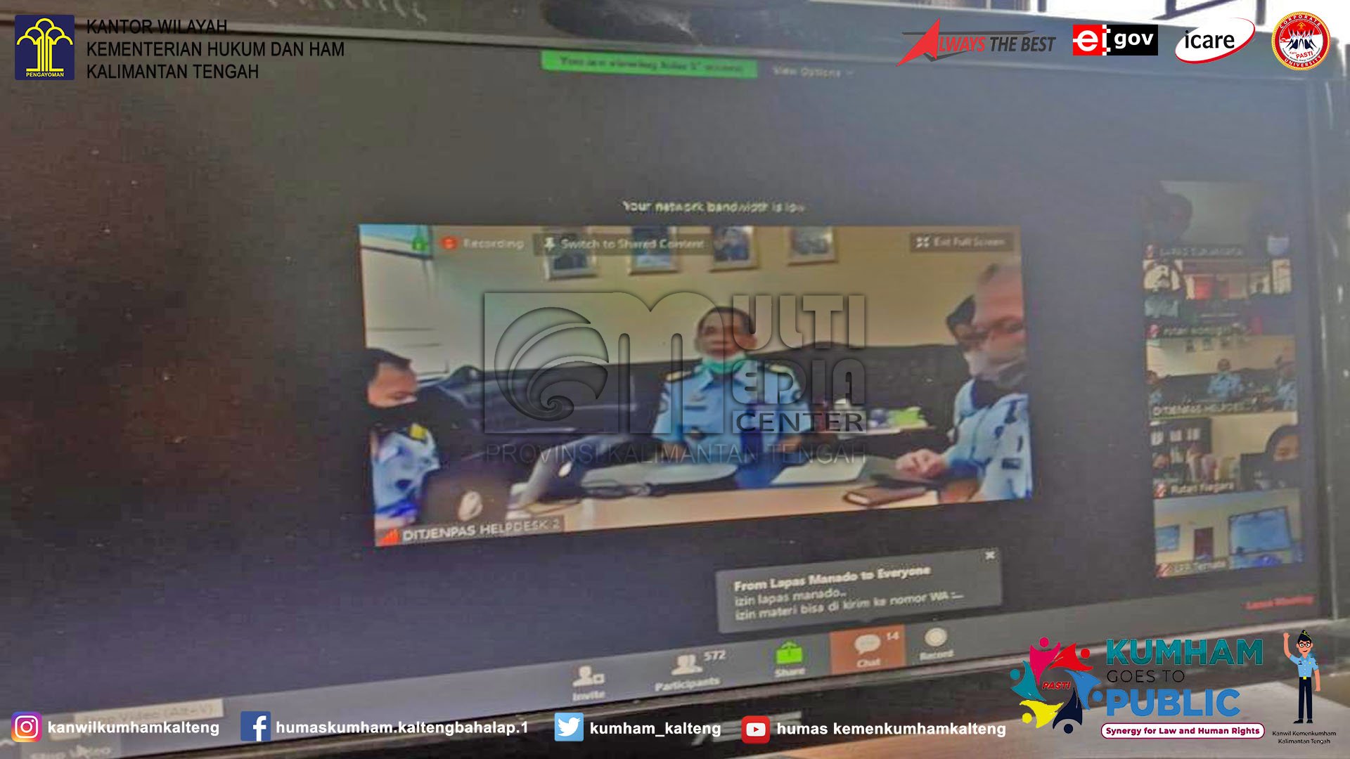 Kalapas Sukamara Ikuti Teleconference Layanan Kesehatan