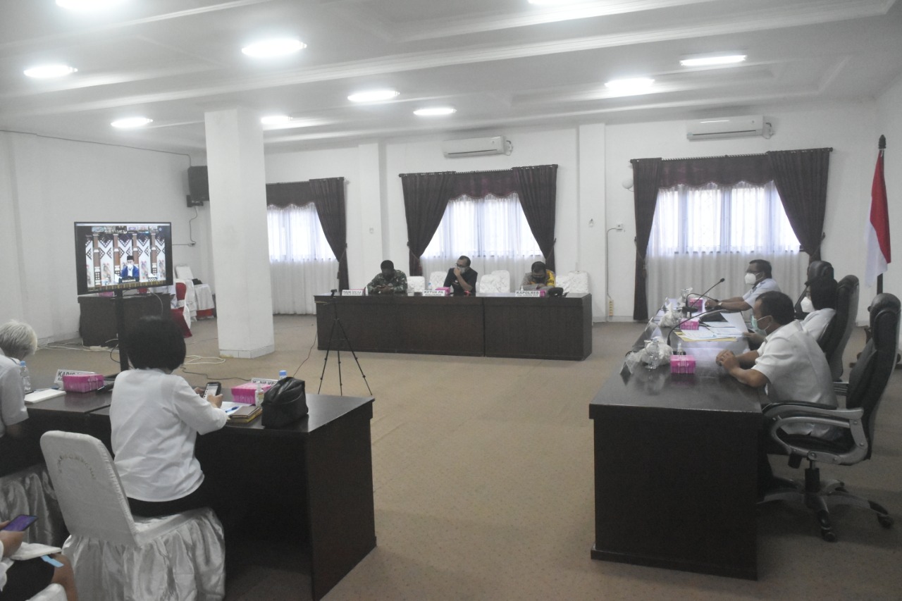 Wabup Gumas Angkat Bicara pada Rakor Evaluasi Penanganan Covid-19