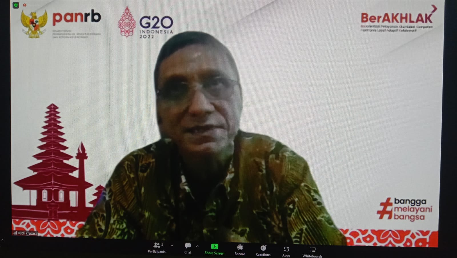 Asisten Adum Sri Suwanto Hadiri Rapat Percepatan Pelaksanaan Reformasi Birokrasi dan Lakip Pemprov Kalteng