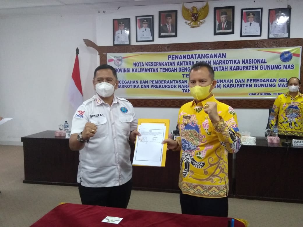 Dengan Nota Kesepakatan, P4GN di Kabupaten Gumas Semakin Baik dan Terpadu