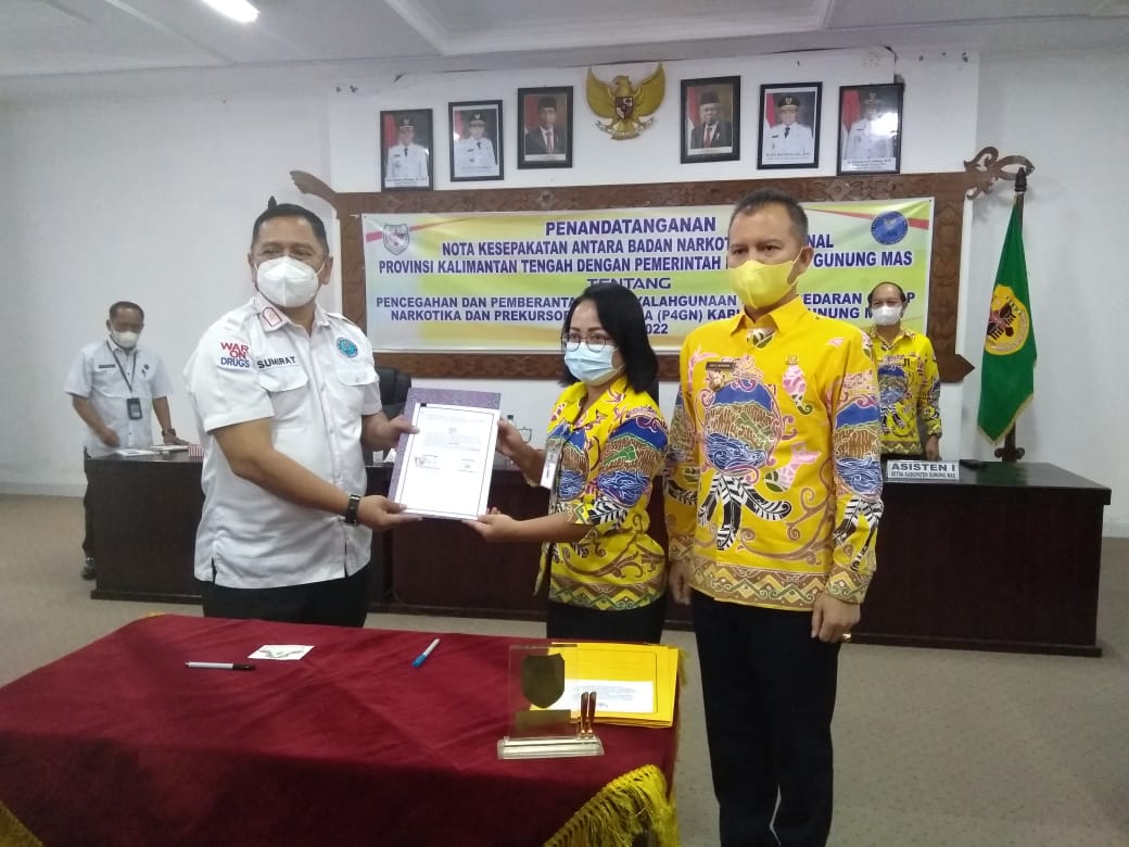 Dengan Nota Kesepakatan, P4GN di Kabupaten Gumas Semakin Baik dan Terpadu