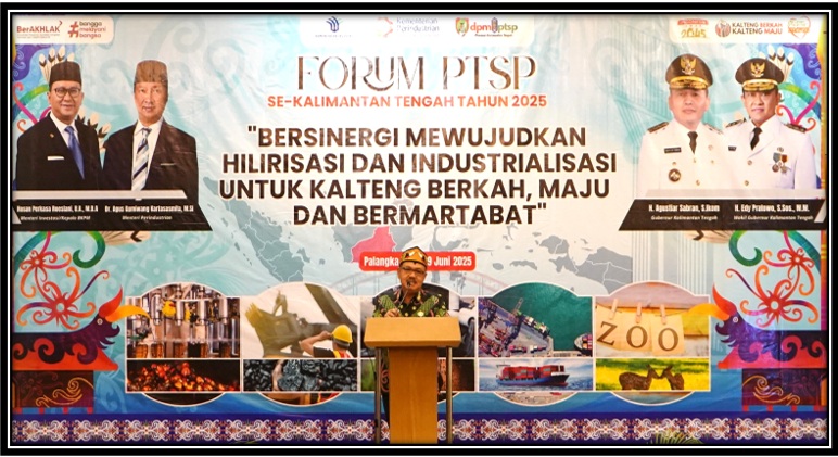 Kepala DPMPTSP Prov. Kalteng Paparkan Rencana Strategis Hilirisasi pada Forum PTSP Se Kalteng Tahun 2025