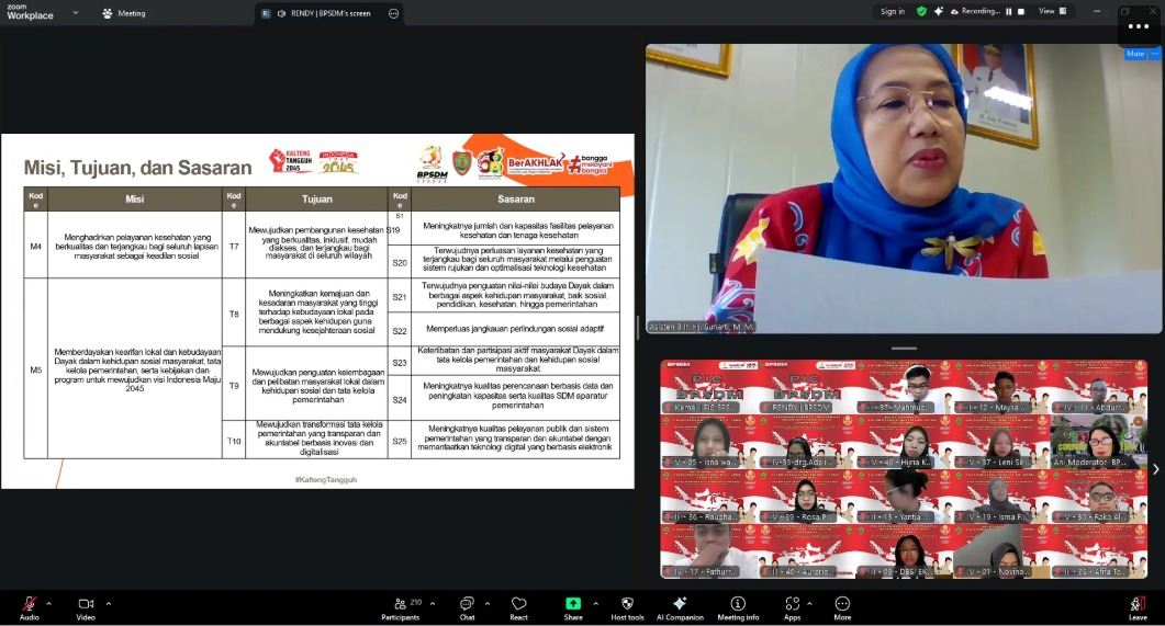 Asisten Administrasi Umum Setda Prov. Kalteng Tekankan Spirit Huma Betang dalam Birokrasi pada Latsar CPNS 2025