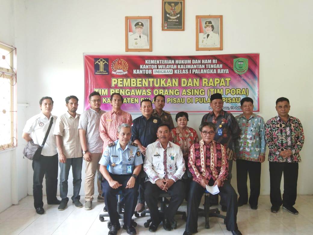 Pimpin Rapat, Kantor Imigrasi Palangka Raya Pelopori Kembali Dibentuknya Timpora Kabupaten Pulang Pisau 