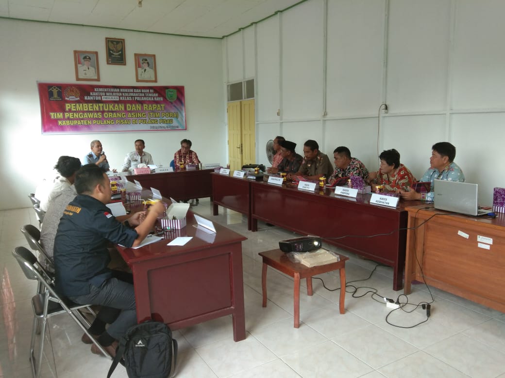 Pimpin Rapat, Kantor Imigrasi Palangka Raya Pelopori Kembali Dibentuknya Timpora Kabupaten Pulang Pisau 