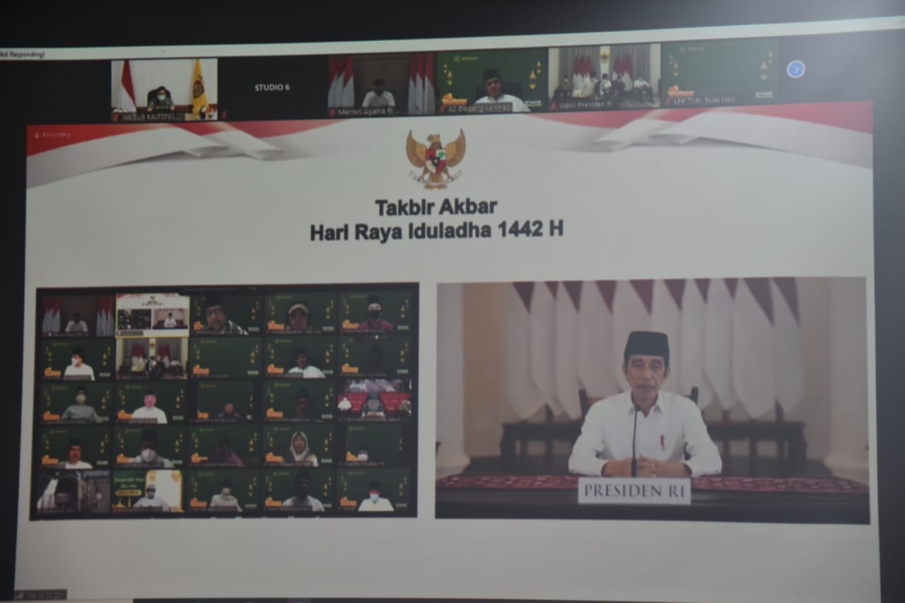 Wakil Gubernur Ikuti Takbir Akbar Secara Virtual