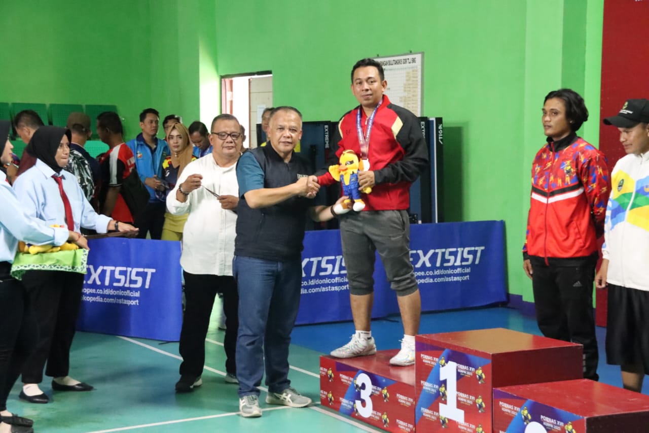 Atlet Tenis Meja Asal Sukamara Berhasil Raih Medali Perunggu pada PORNAS KORPRI XVI 2023