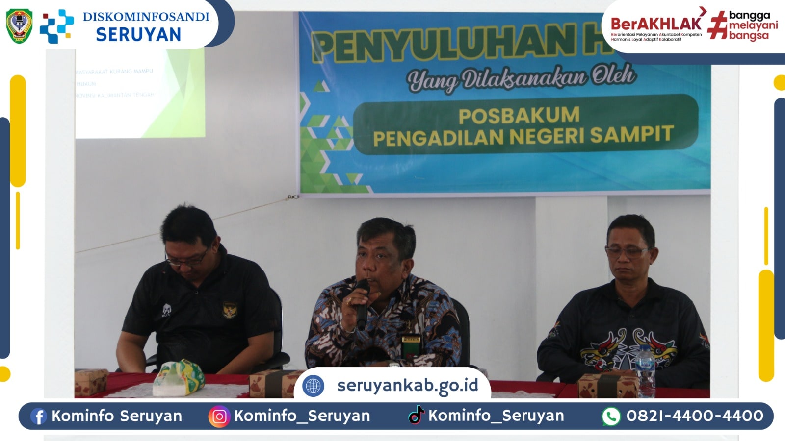 Kecamatan Seruyan Hilir Bersama Pengadilan Negeri Sampit Gelar POSBAKUM dan Sidang Keliling
