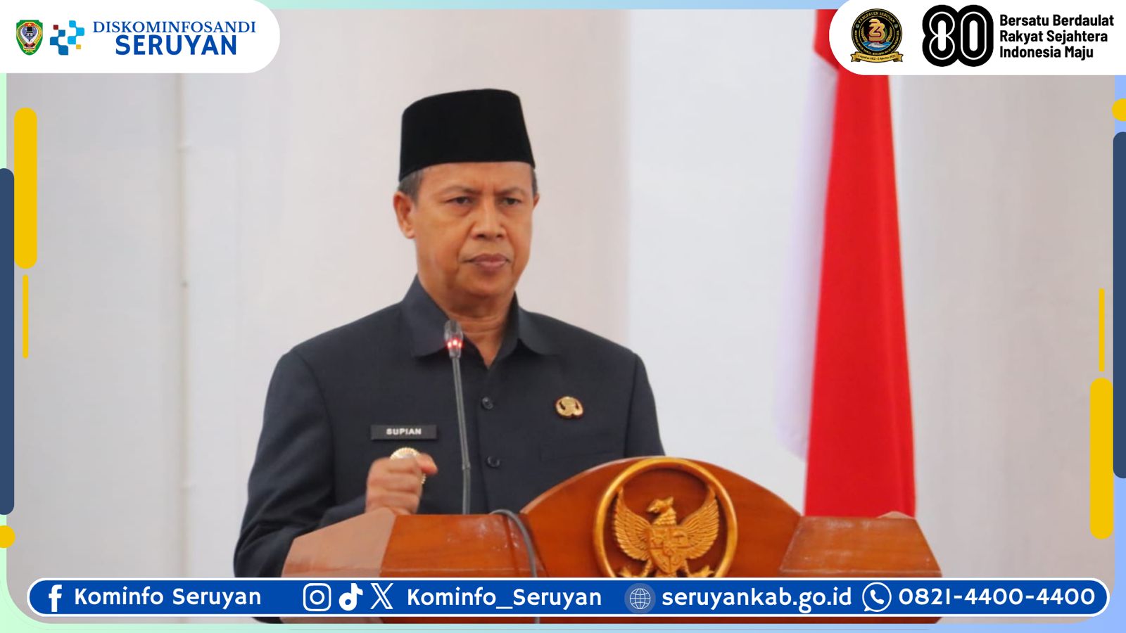 Hadiri Rapat Paripurna DPRD, Wakil Bupati Seruyan Sampaikan Pidato Pengantar Raperda PSU Perumahan
