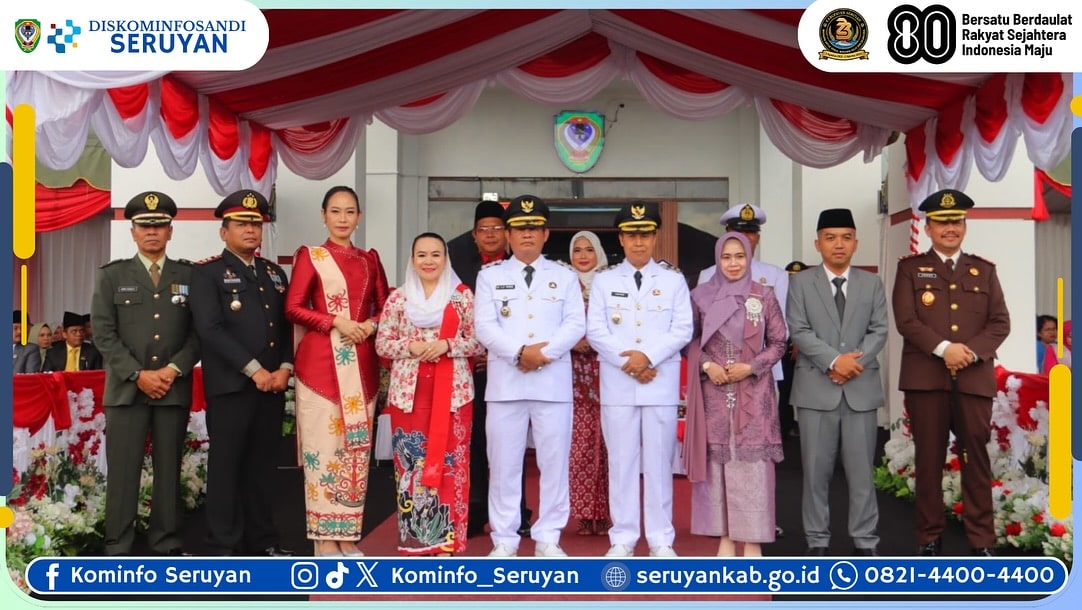 Peringatan HUT Ke-80 RI di Seruyan Berlangsung Khidmat, Bupati Ahmad Selanorwanda Pimpin Upacara