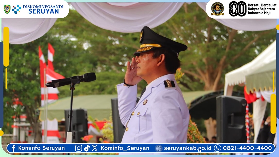 Peringatan HUT Ke-80 RI di Seruyan Berlangsung Khidmat, Bupati Ahmad Selanorwanda Pimpin Upacara